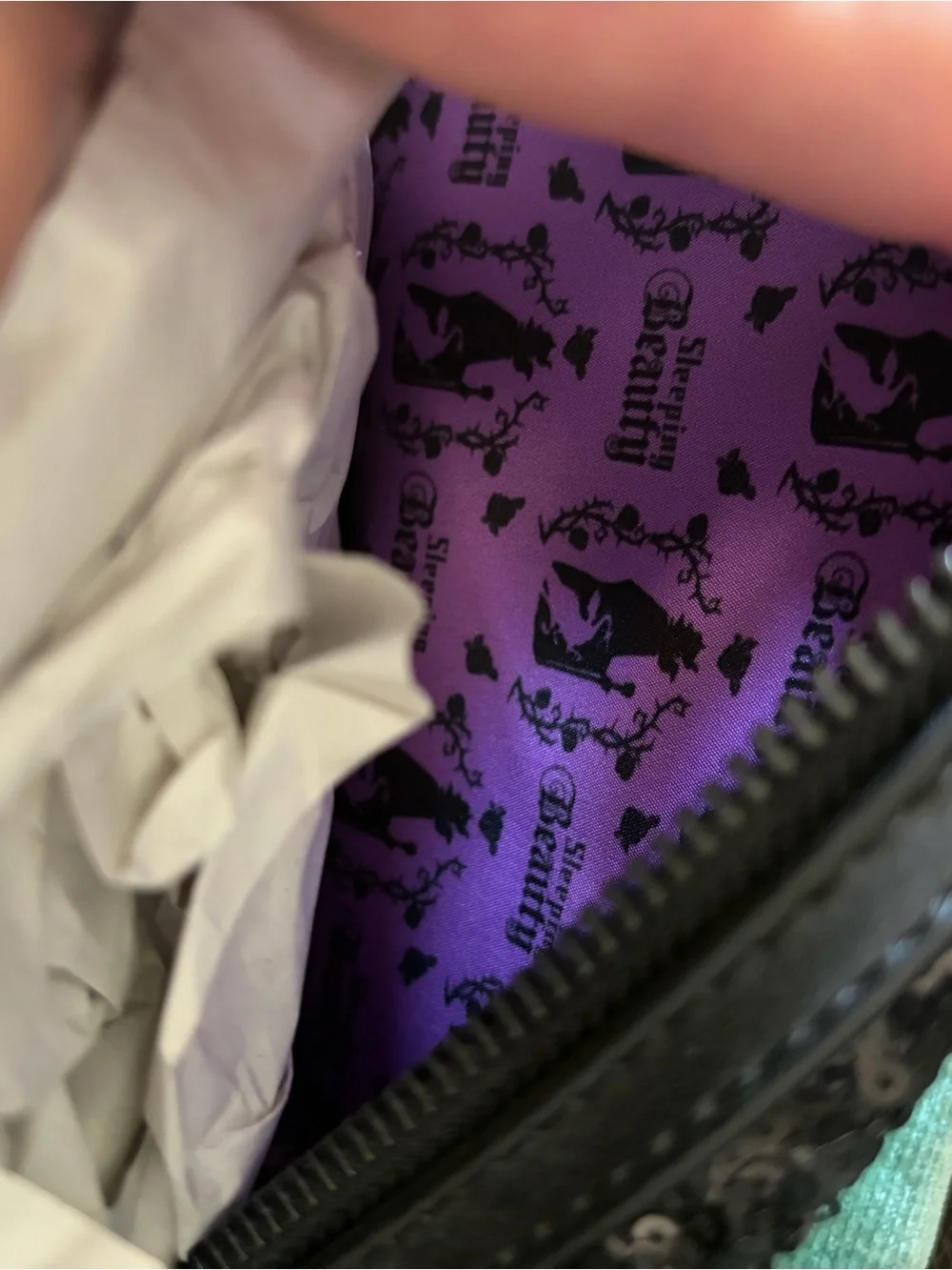 Loungefly Black, Green & Purple Dragon Sequin Backpack